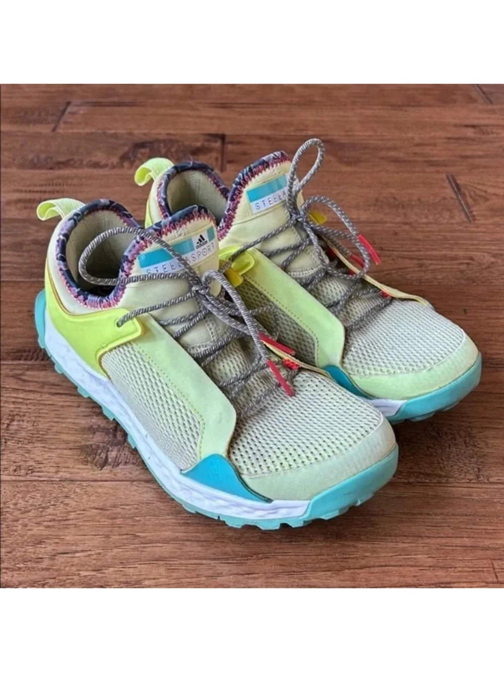 Adidas Stella McCartney Aleki X Cross Training Shoes Sneakers Yellow Green 7